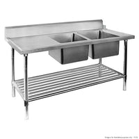 Modular Systems DSBD7-2400R/A - Right Inlet Double Sink Dishwasher Bench