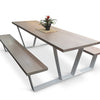 Innate Furniture DTBU - Rimu & Steel Table & Benches Unit