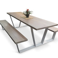 Innate Furniture DTBU - Rimu & Steel Table & Benches Unit