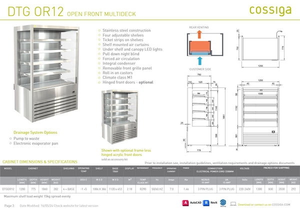 Cossiga DTGOR12 - Open Front Multideck
