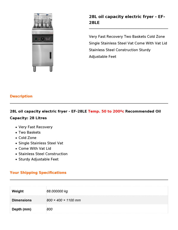 FED EF-28LE - Fryer