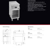 Giorik EN72CG - Open Base Worktop with Drawer