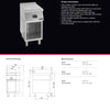 Giorik EN73CG - Open Base Worktop with Drawer