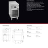 Giorik EN94CG - Stainless Steel Work Top with Drawer