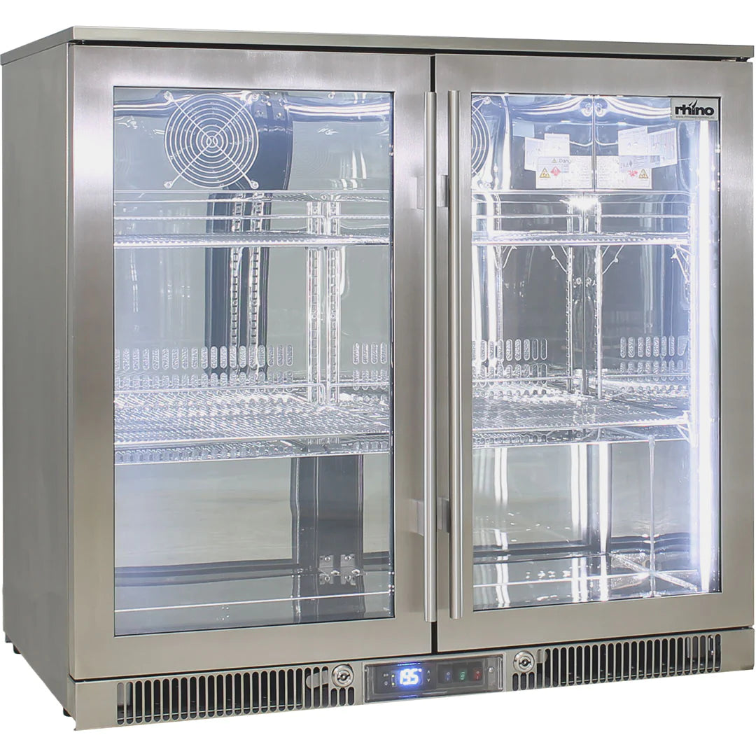 Rhino Envy ENV2H-SS - 2 Door Underbench Fridge