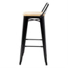 Bolero FB623 - Four Bistro High Stools With Backrest