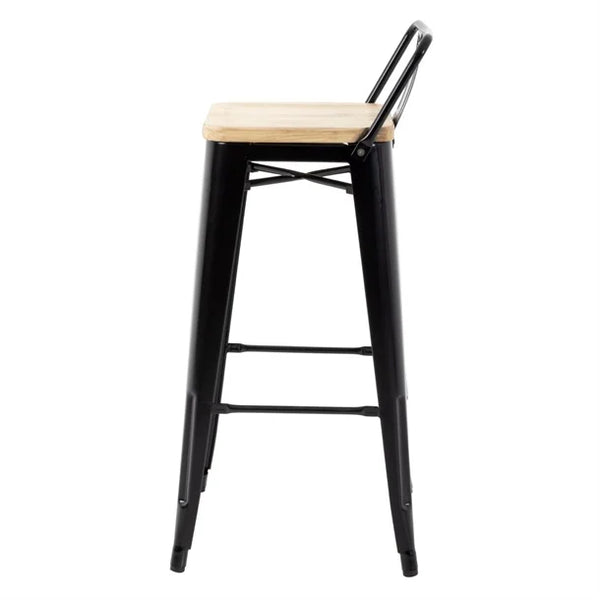 Bolero FB623 - Four Bistro High Stools With Backrest
