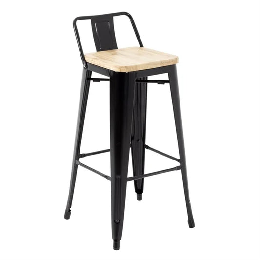 Bolero FB623 - Four Bistro High Stools With Backrest