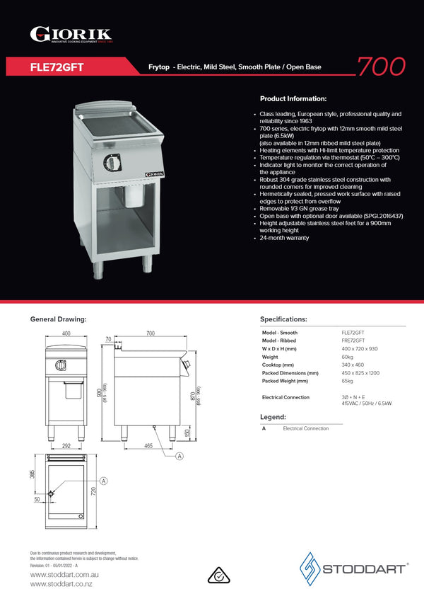 Giorik FRE72GFT - Griddle
