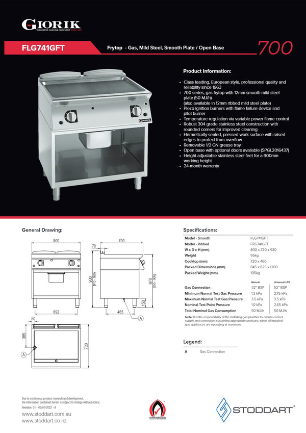 Giorik FRG741GFT - Griddle