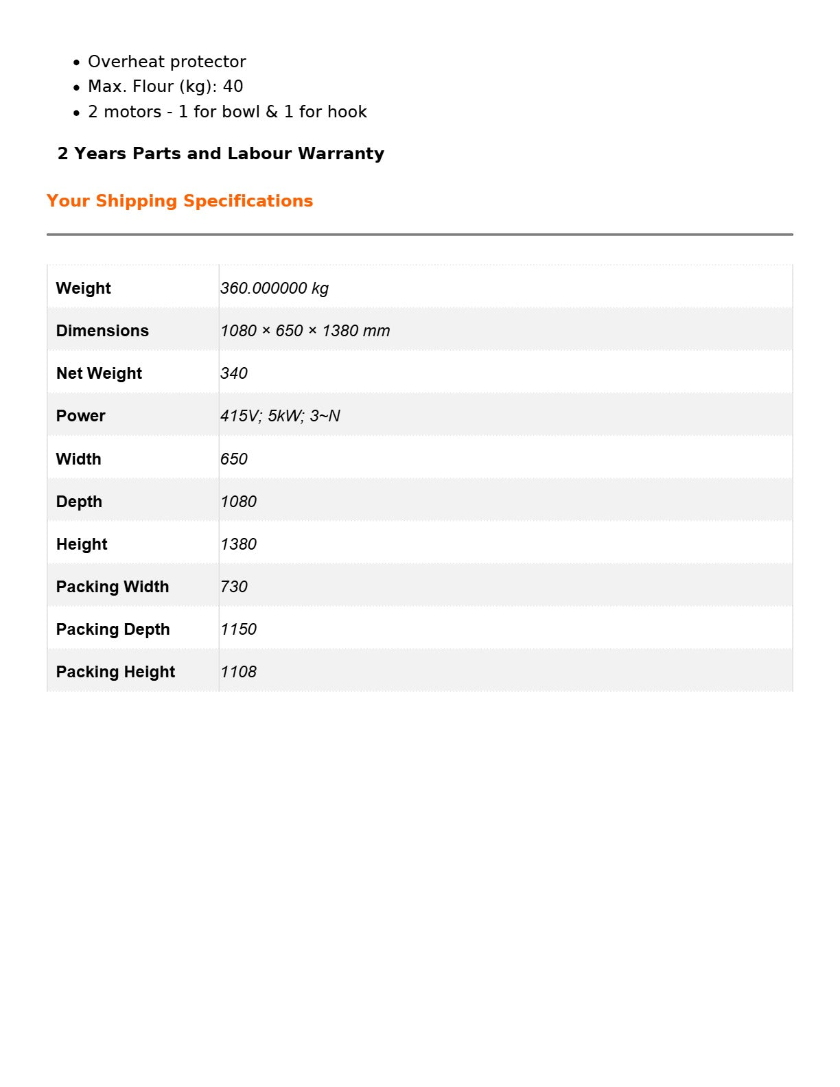 Yasaki FS100M - Spiral Mixer