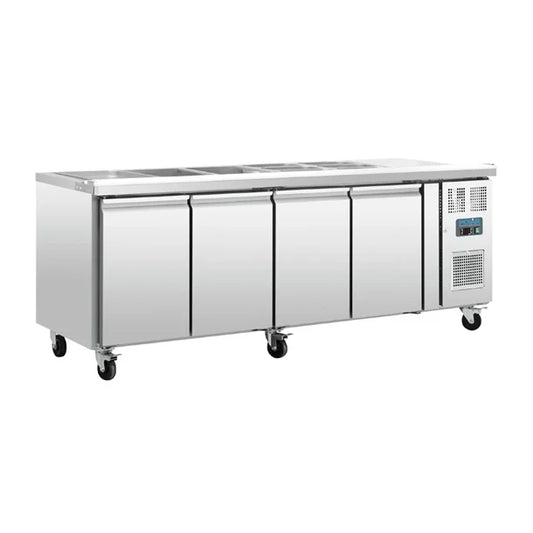 Polar FT285-A - Four Door Counter Fridge