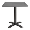 Bolero FW597 - Dark Grey Square Aluminium Table Top 700mm