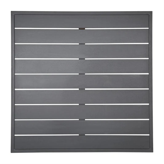 Bolero FW597 - Dark Grey Square Aluminium Table Top 700mm