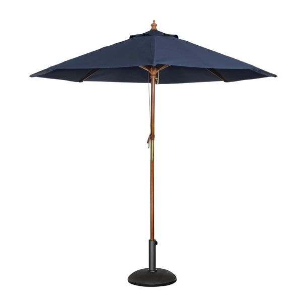 Bolero GG497 - 3m Navy Blue Round Pulley Umbrella