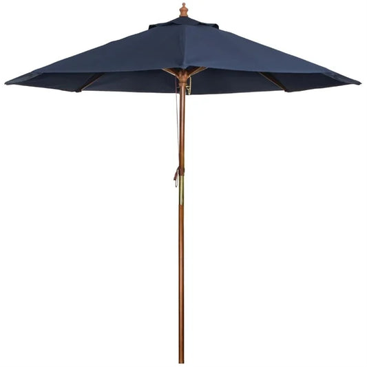 Bolero GG497 - 3m Navy Blue Round Pulley Umbrella