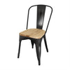 Bolero GG707 - Four Steel Dining Side Chairs With Wooden Seat Pads