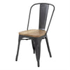 Bolero GG708 - Four Steel Dining Side Chairs with Wooden Seat Pads