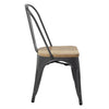 Bolero GG708 - Four Steel Dining Side Chairs with Wooden Seat Pads