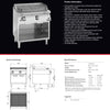 Giorik GL940GCT - Lava Stone Char Grill on Open Base