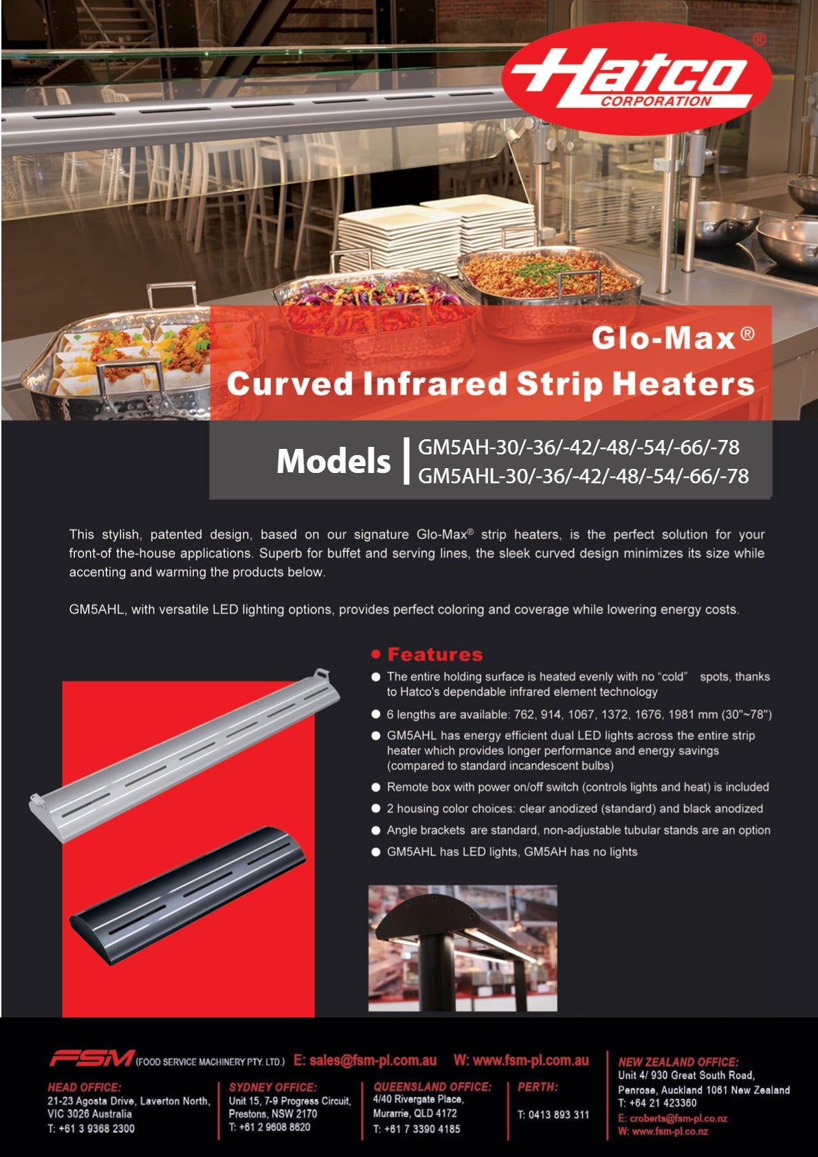 Thumbnail - Hatco Glo-Max GM5AHL-54 - Infrared Strip Heater