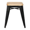 Bolero GM635 - Four Bistro Low Stools with Wooden Seat Pads