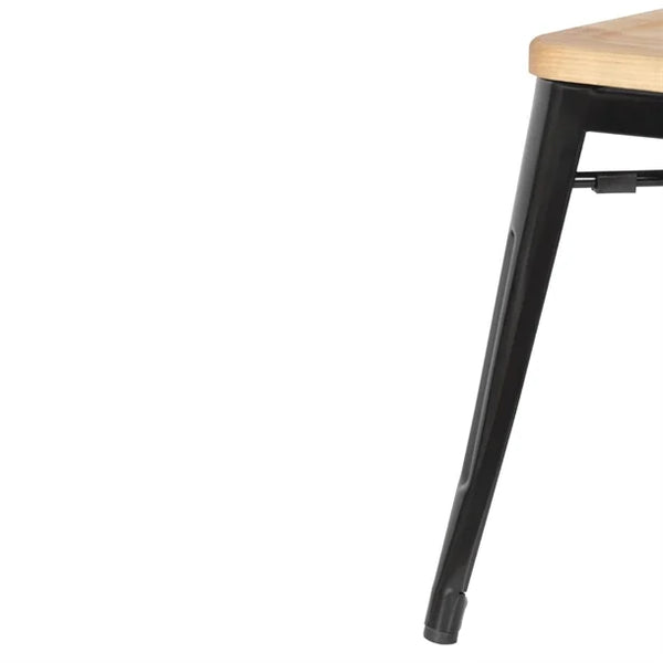 Bolero GM635 - Four Bistro Low Stools with Wooden Seat Pads