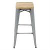 Bolero GM638 - Four Bistro High Stools with Wooden Seat Pads