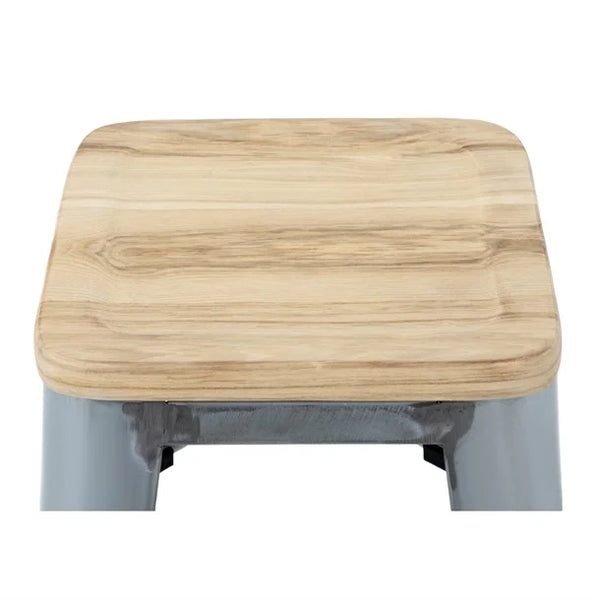 Bolero GM638 - Four Bistro High Stools with Wooden Seat Pads