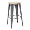 Bolero GM639 - Four Bistro High Stools with Wooden Seat Pads