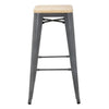 Bolero GM639 - Four Bistro High Stools with Wooden Seat Pads