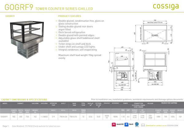 Cossiga GOGRF9 - Cold Food Display