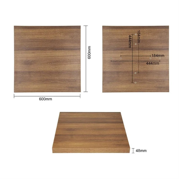 Bolero GR330 - Rustic Oak Square Table Top 700mm