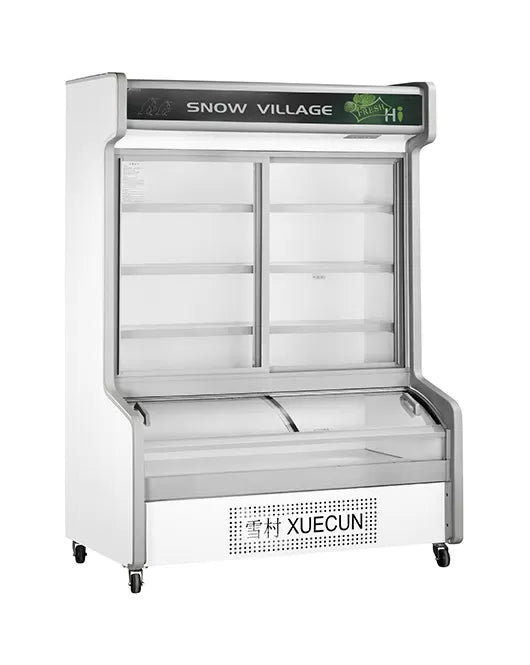 Snow Village HY-1800 - Double Door with Dual Temperature Display Cabinet