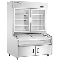 Snow Village HY-1800FKT - Double Door With 3 Temperature Display Cabinet