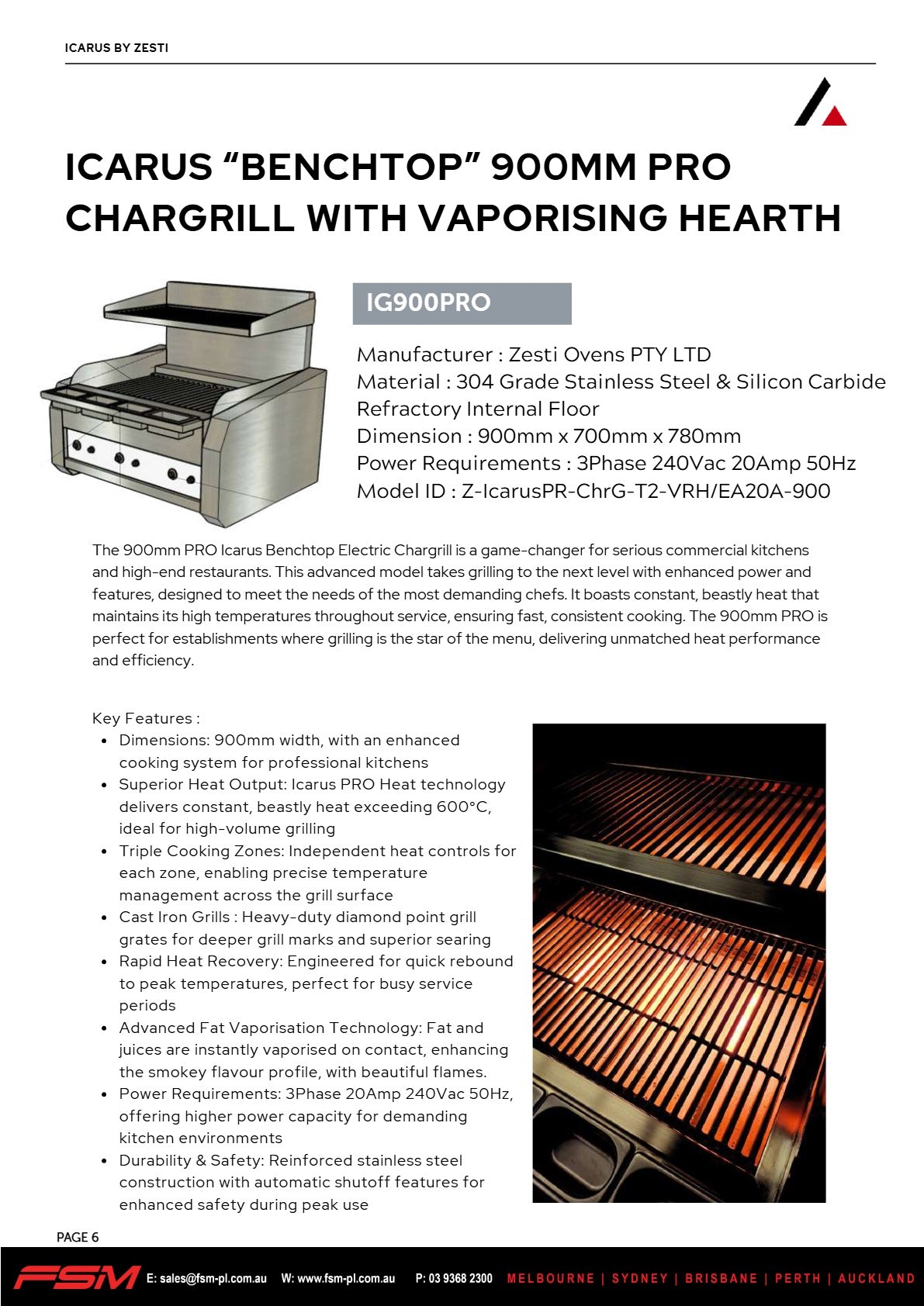 Icarus IG900PRO - Electric Char Grill