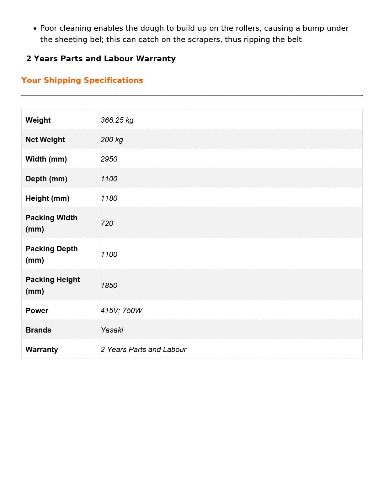 Yasaki JDR-650/3N - Floor Model Dough Sheeter