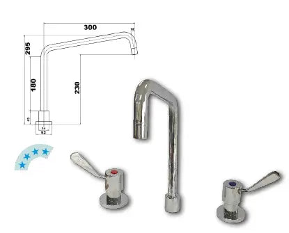 Jetstream JET3300DCB - Deck Mount With 300mm Spout