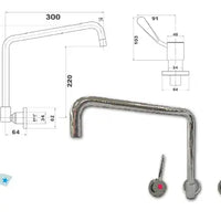 Jetstream JET3300WCB - Wall Mount With 300mm Spout