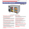 Turbo Air KGR12-2-N - 1200mm Double Glass Door Refrigerator