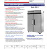 Turbo Air KR45-2-N - Double Solid Door Refrigerator