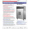 Turbo Air KRF-45-2H-N - Solid Door Refrigerator/Freezer