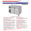 Turbo Air KUR12-2-N - 1200mm Double Solid Door Refrigerator