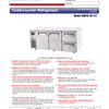 Turbo Air KUR18-2D-2-N - 1800mm Double Solid Door & Double Drawer Refrigerator