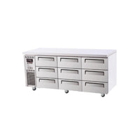 Turbo Air KUR18-3D-9N - 1800mm Solid 9 Drawer Refrigerator