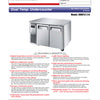 Turbo Air KURF12-2-N - 1200mm One Solid Door Refrigerator/Freezer