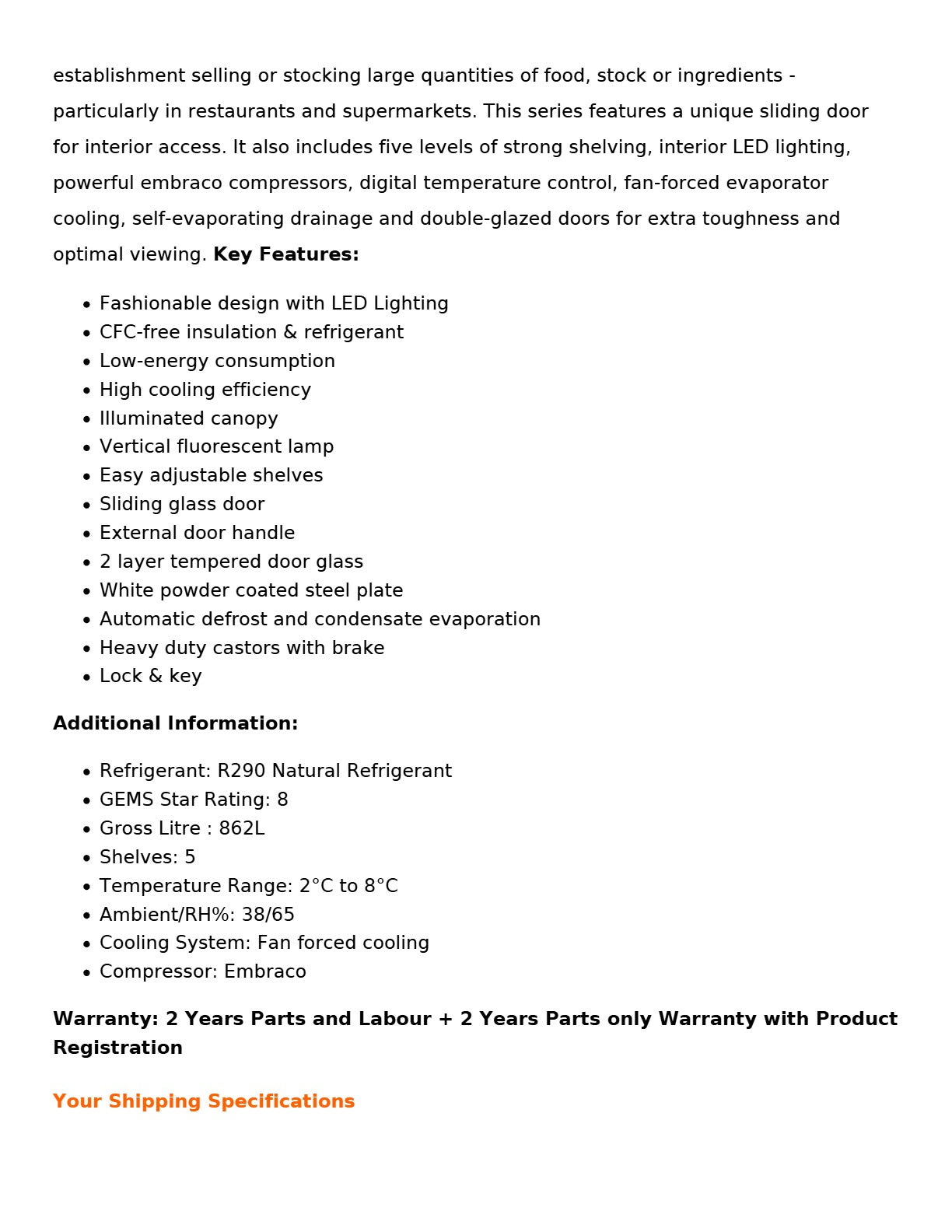 Thermaster LG-1000SDBP - Upright Beverage Fridge