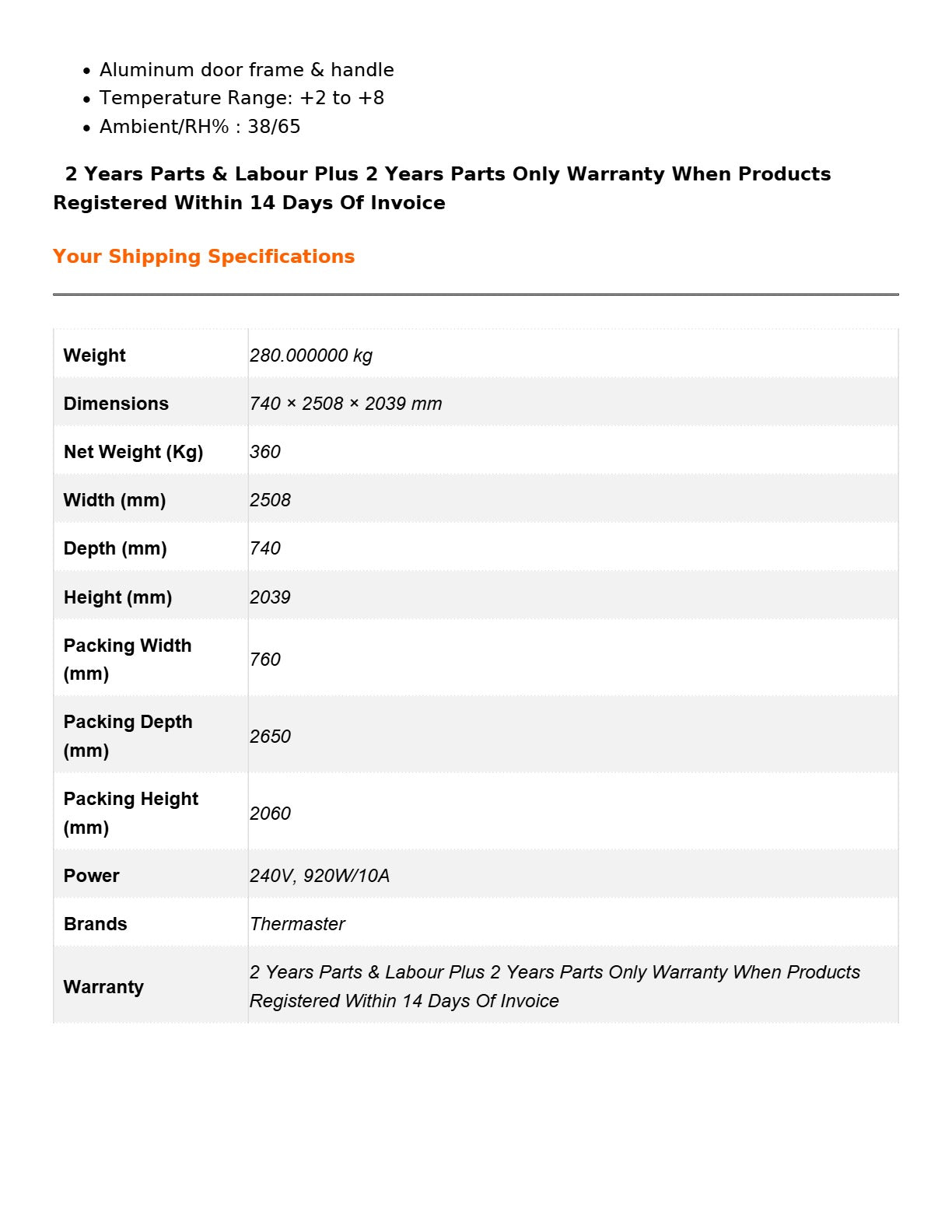 Thermaster LG-2200BGBM - Supermarket Fridge