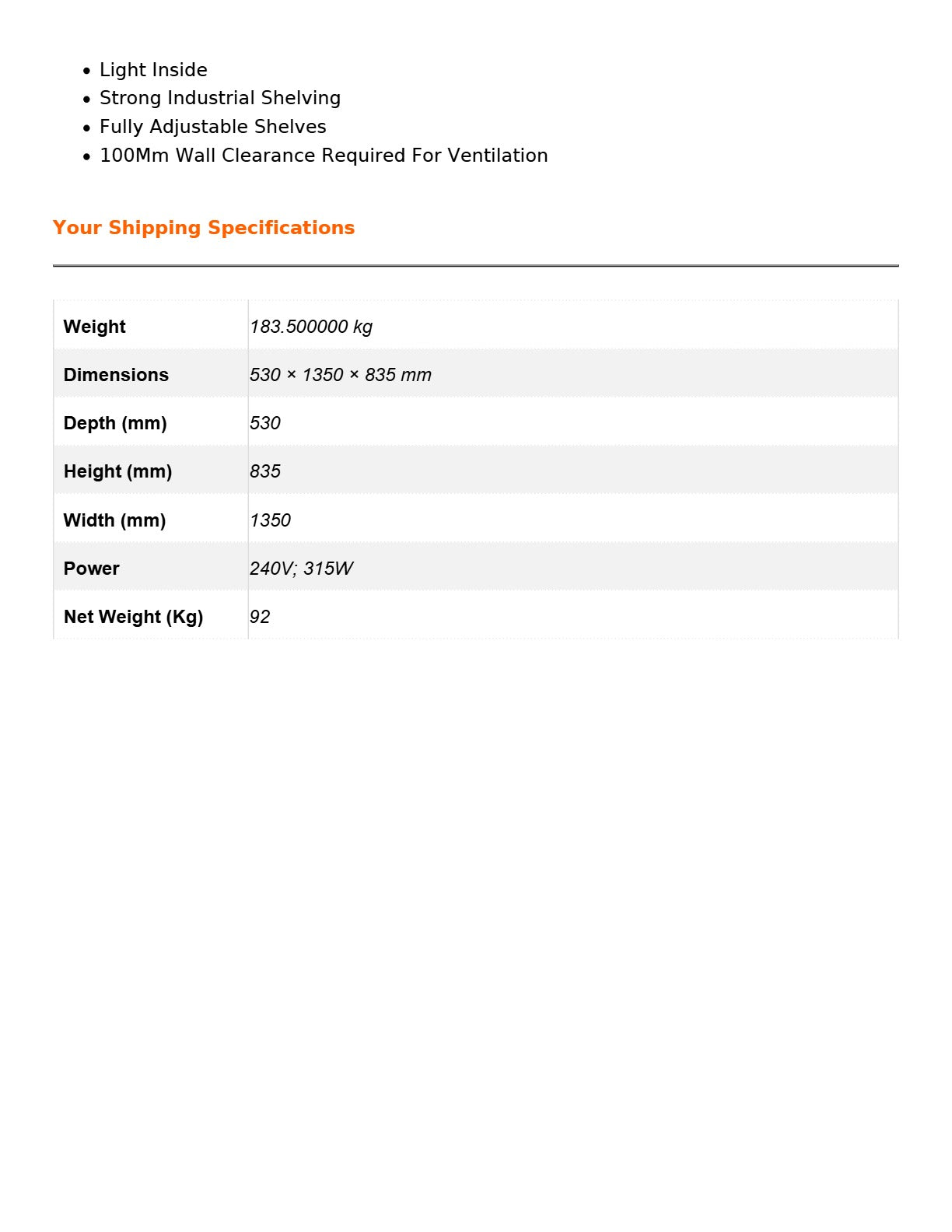 Thermaster LG-330HC - Under Bench Fridge