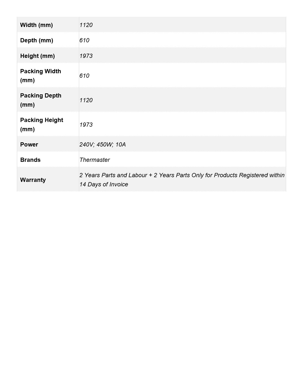 Thermaster LG-730BP - Upright Beverage Fridge